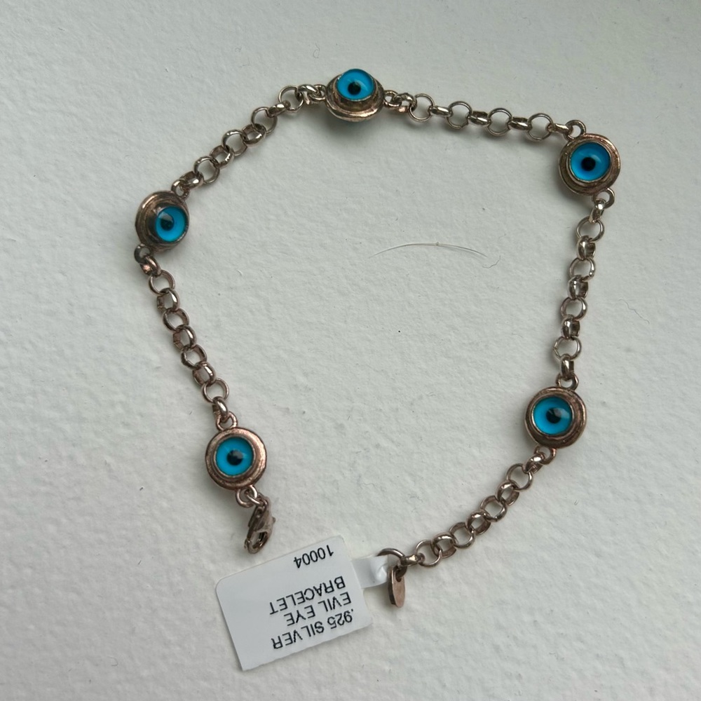 925 Sterling Silver Evil Eye Bracelet